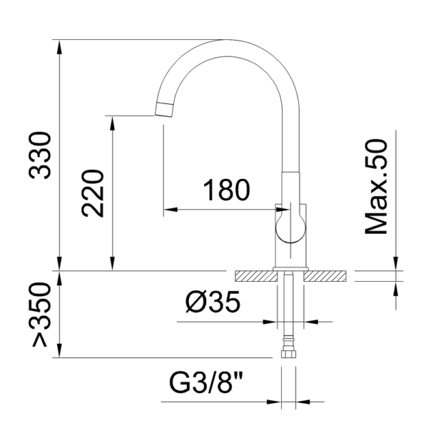 Single-lever sink mixer 270mm Go!2 - Image 2