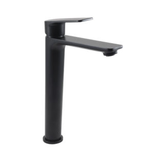 Single-lever basin mixer 245mm 5l/min Vogue Xtreme Matt Black Cold Open