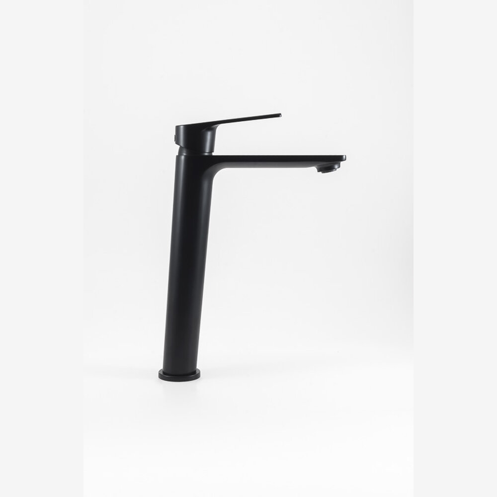 Single-lever basin mixer 245mm 5l/min Vogue Xtreme Matt Black Cold Open - Image 6