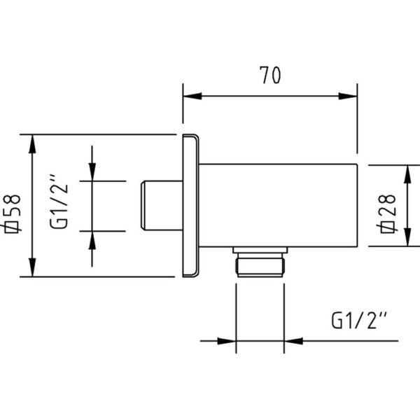 Wall hose outlet with holder - Image 3