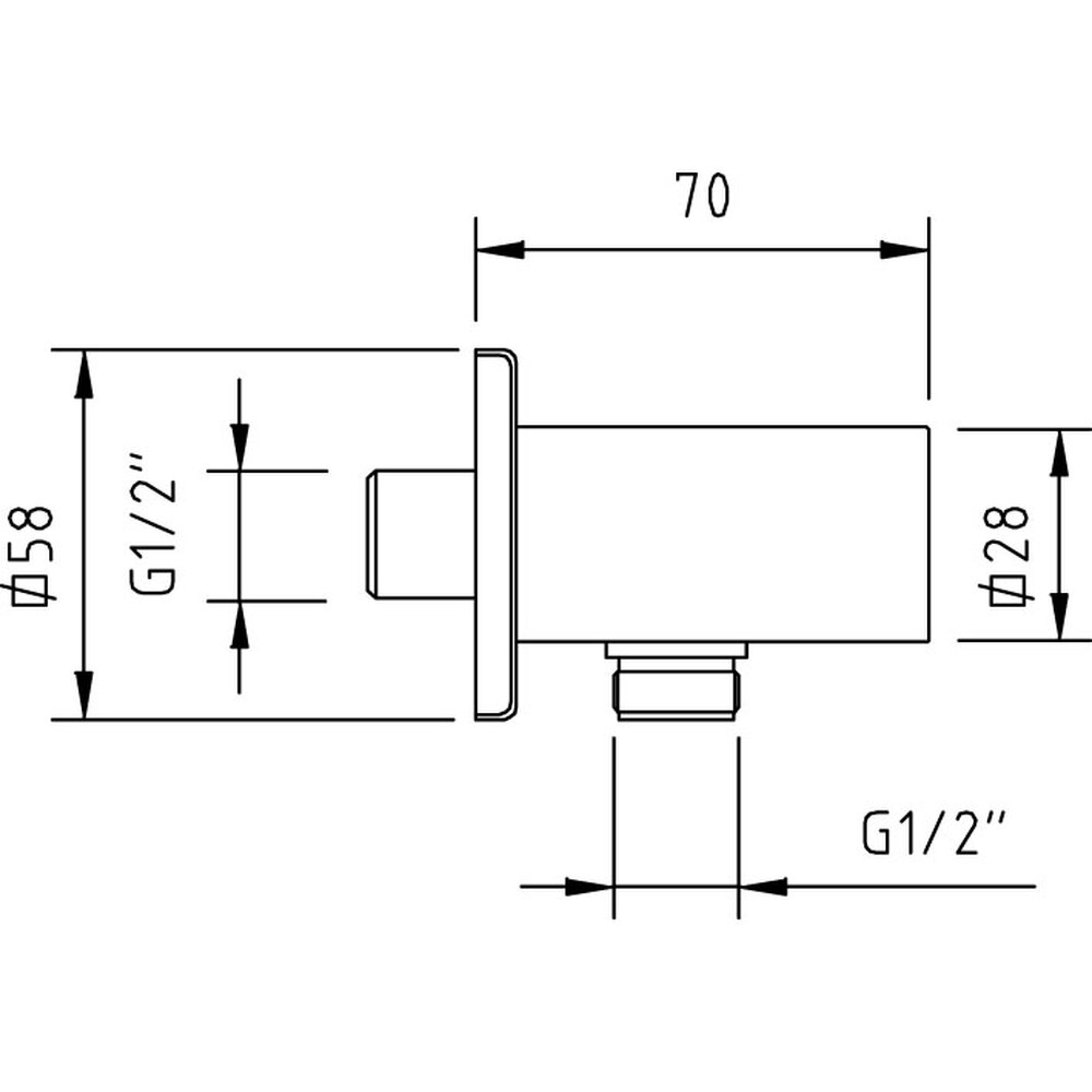 Wall hose outlet with holder - Image 3
