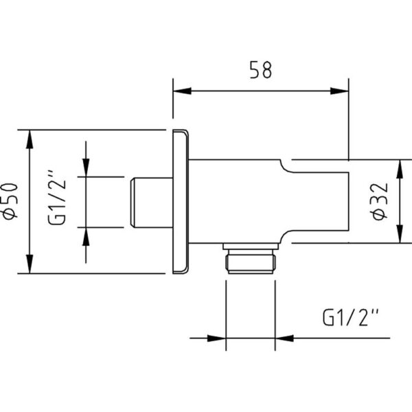 Wall hose outlet with holder - Image 3