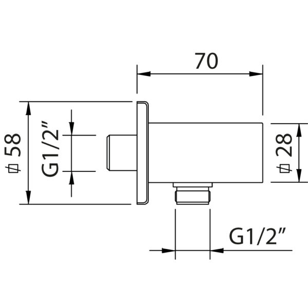 Wall hose outlet with holder - Image 3