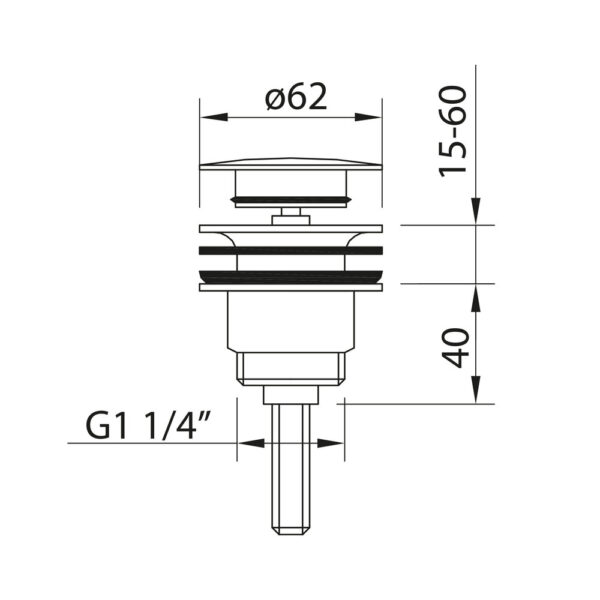 Pop-up quick-clac 1 1/4" white - Image 2