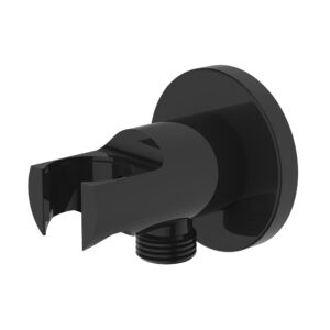 Wall hose outlet with holder