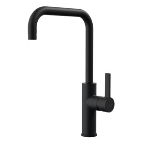 Single-lever sink mixer 300mm 5l/min Alpina Right Matt Black Cold Open