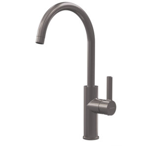 Single-lever sink mixer 330mm 5l/min Alpina Round Brushed Gunmetal Cold Open