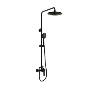 Single-lever shower set mixer with extendable bar Go!2 Matt Black